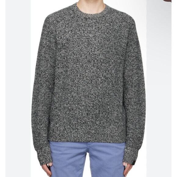 rag & bone Cotton Long Sleeve Knit Crewneck Sweater Gray Medium - Picture 1 of 5